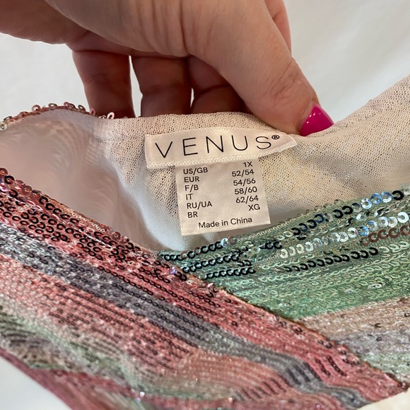 NWOT Striped Sequin MIDI Dress - Picture 4 of 5